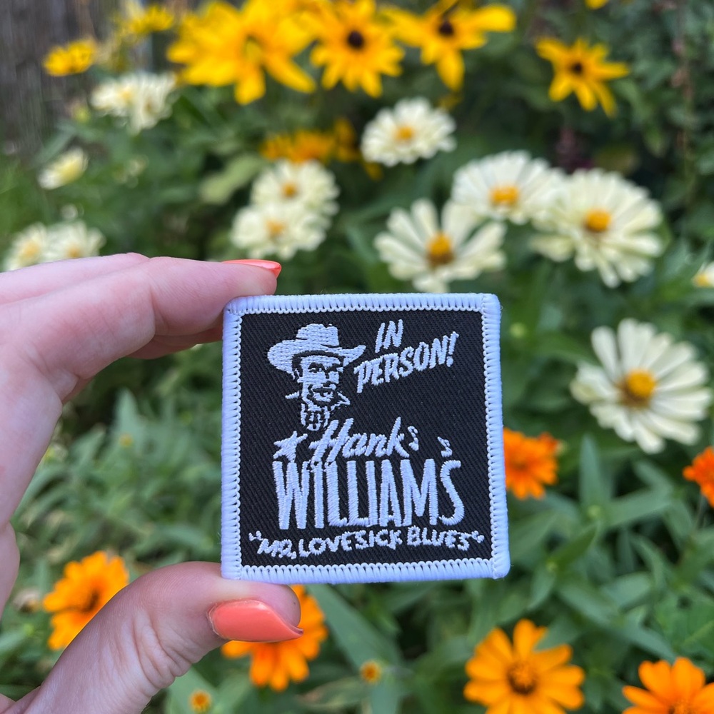 🤠 Hank Williams Black & White Patch